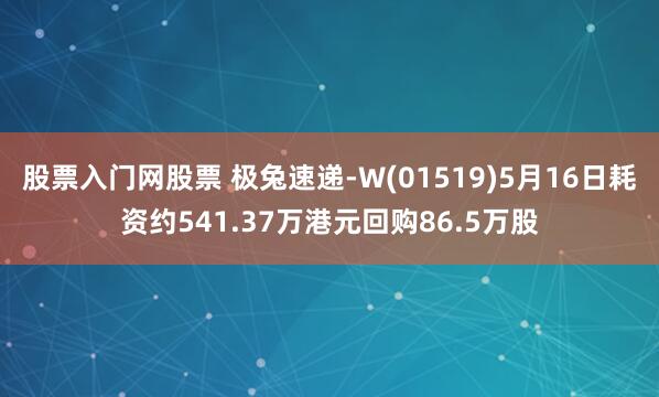 股票入门网股票 极兔速递-W(01519)5月16日耗资约541.37万港元回购86.5万股